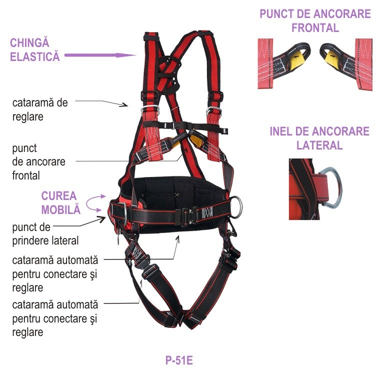 Centura complexa (cu 5 puncte prindere) P-51E