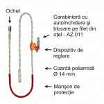 Mijloc de legatura cu dispozitiv de reglare a lungimii - tip PROT 3 (D=14mm)