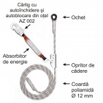 Opritor de cadere cu alunecare pe suport de ancorare flexibil, tip Linostop II - AC 060 (D=12mm)